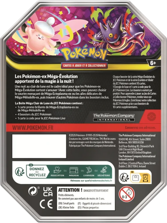 Pokémon Mega Moonlit Tin Mega Gengar ex (FR) - back