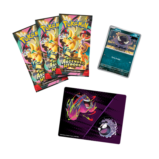 Pokémon Ascended Heroes 3-Pack Sticker Blister Gastly (FR)
