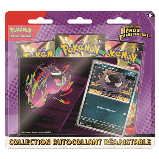 Pokémon Ascended Heroes 3-Pack Sticker Blister Gastly (FR)