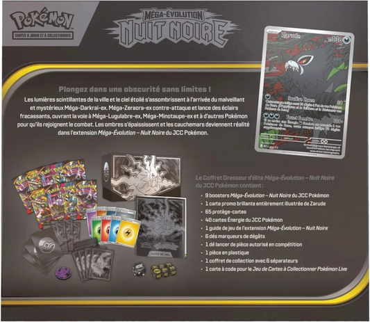 Pokémon Pitch Black Elite Trainer Box (FR) - back of the box