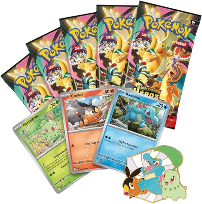 Pokémon Ascended Heroes Deluxe Pin Collection First Partners (FR) - contents