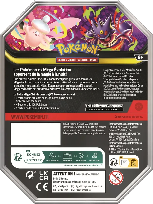 Pokémon Mega Moonlit Tin Mega Clefable ex (FR) - back