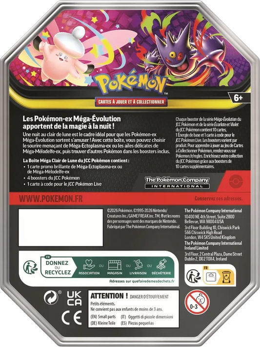 Pokémon Mega Moonlit Tin Mega Clefable ex (FR) - back