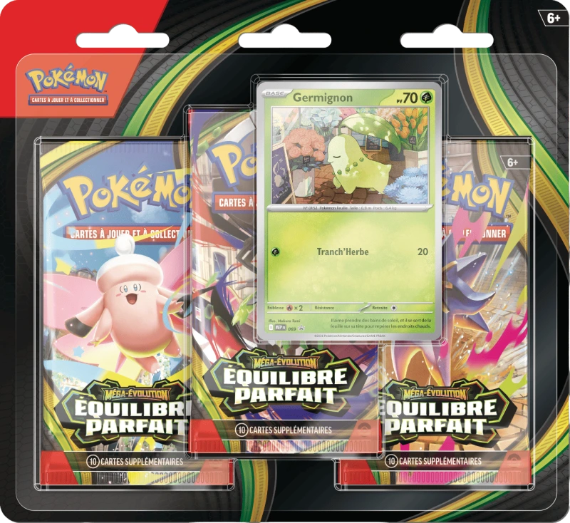 Pokémon Perfect Order 3-Pack Blister Chikorita (FR)