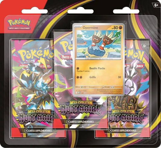 Pokémon Pitch Black 3-Pack Blister Binacle (FR)
