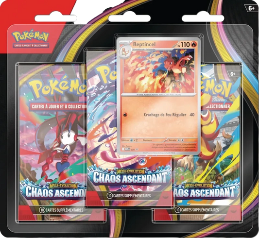 Pokémon Chaos Rising 3-Pack Blister Charmeleon (FR)