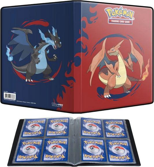 Ultra Pro Pokémon TCG Mega Charizard X & Y 4-pocket Binder - front, back and pages