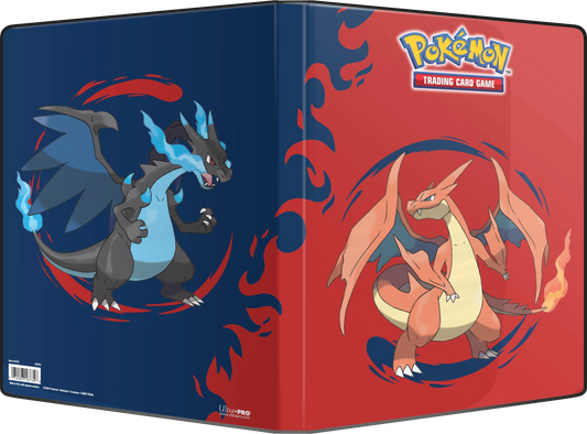 Ultra Pro Pokémon TCG Mega Charizard X & Y 9-pocket Binder - front and back