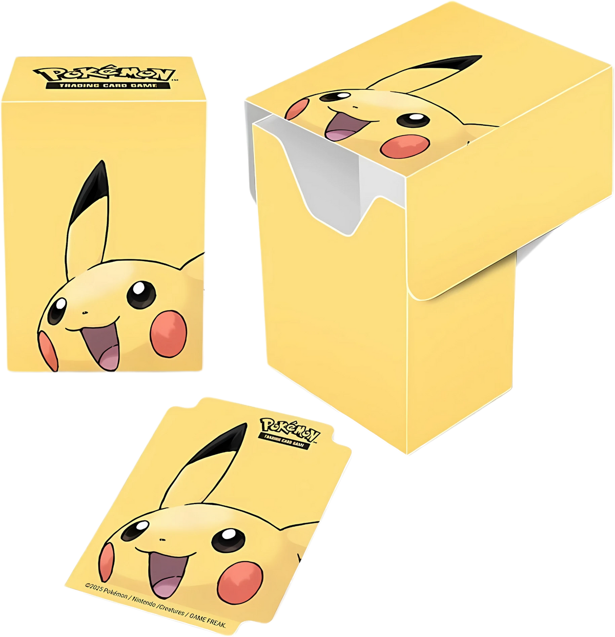 Ultra Pro Pokémon TCG Pikachu Full View Deck Box - open with divider